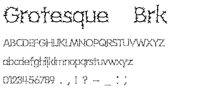 Grotesque -BRK- font
